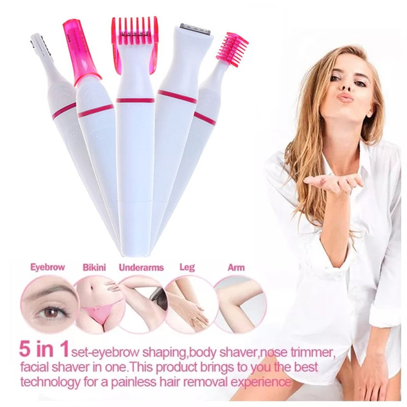 5 In 1 Multifunction Hair Removal Combo - Aurora's Beauty Boutique