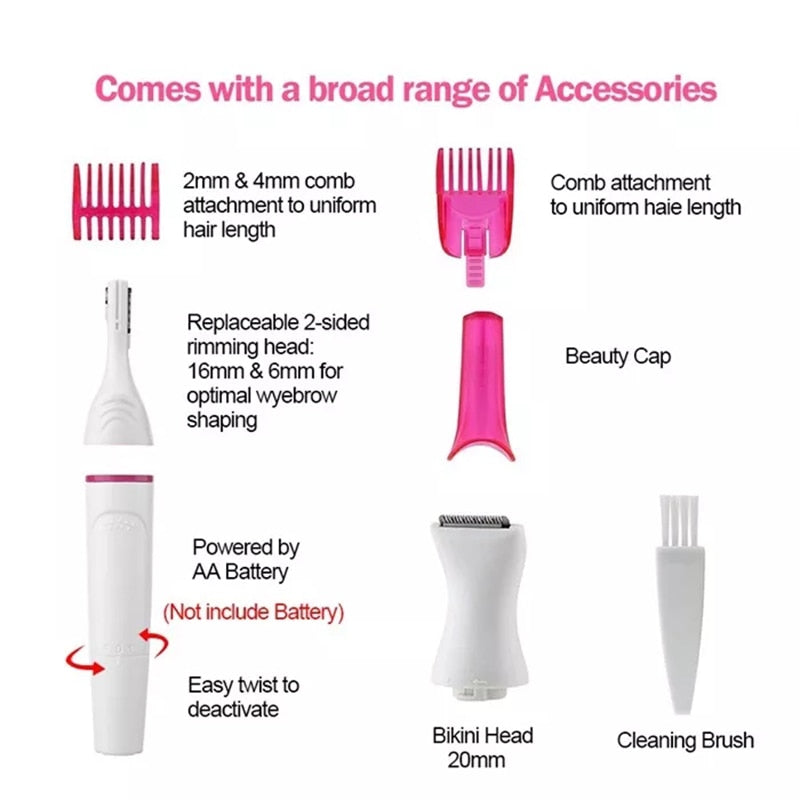 5 In 1 Multifunction Hair Removal Combo - Aurora's Beauty Boutique