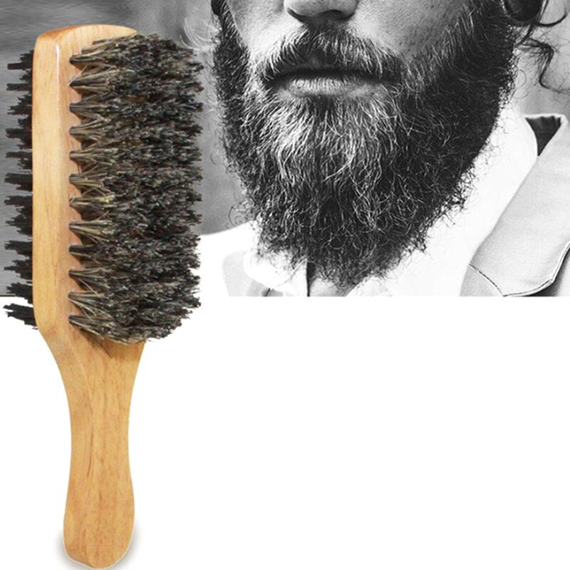 Men Boar Bristle Beard Brush - Aurora's Beauty Boutique